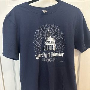 NEW BNWOT University of Rochester 1850 Adult Medium M Blue TShirt
